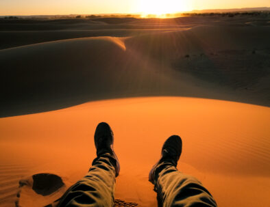 Surf in the ocean & sandboarding on the Sahara